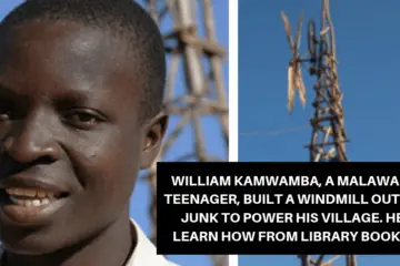 Malawain Teenager Builds a Windmill from Trash to Power His Village
