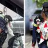 Bangkok Street Sweeper Brings Her Dog with Her to Work every Day