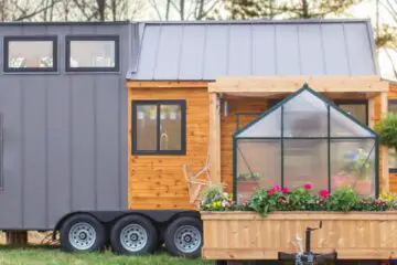 Would You Live in It: This Tiny Home Has Its Own Mobile Porch & a Greenhouse?
