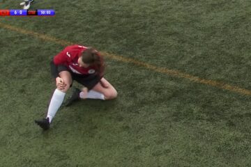 Female Scottish Football Player Put Back Her Dislocated Knee into Mid Game & Continued Playing