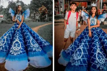 Parents Can’t Afford to Rent a Gown for Girl’s Prom, Brother Steps Up & Makes Her One Instead