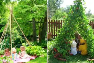 People Are Growing Magical Bean Pole Garden Tents for their Kids