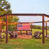 This DIY Backyard Pergola With Swings And Fire Pit Is The Perfect Piece For Friends And Family