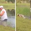 Viral Video: Florida Man ‘Wrestles’ an Alligator to Save His Puppy