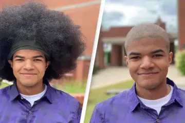 Teen Raises $38,000 by Cutting Off His 19-inch Afro & Donated the Money to Help Children with Cancer