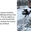 High School Footballers Shovel Snow for their Neighbors for Free as Part of their Workout