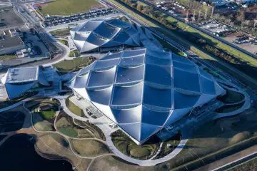 New Google Headquarters Uses Dragonscale Solar Panels which Catch Sunlight from all of the Angles